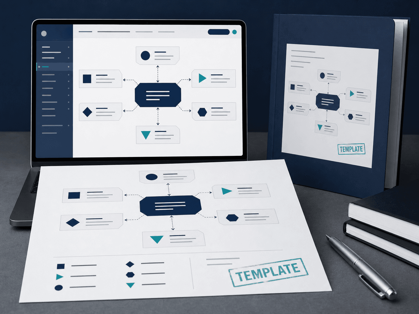 Turtle diagrams template output visual